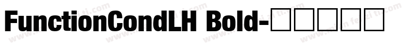 FunctionCondLH Bold字体转换